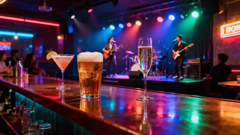 バンド特製カクテルとおつまみ